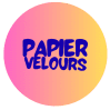 logo papier velours rond